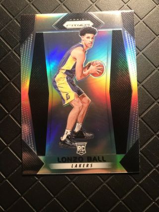 Lonzo Ball 2017 - 18 Panini Prizm Silver Rookie Hot Lakers Pelicans
