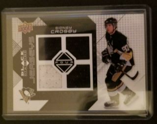 2008 - 09 Ud Black Diamond Hockey Quad Sidney Crosby Jersey Card Ve923