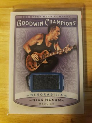 2019 Ud Goodwin Champions Nick Hexum Memorabilia Relic Jersey M - Nh Musician