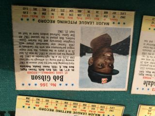 6 1963 Hof post cereal baseball cards Stars Hof 2