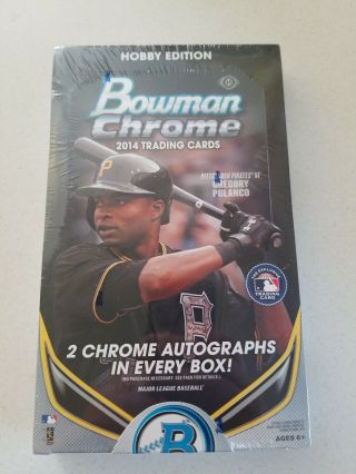 2014 14 Bowman Chrome Hobby Box - 2 Auto - Possible Bryant 2013 Reyes Taylor