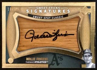 Rollie Fingers Hof Oakland A’s Ud Sweet Spot Classic Bat Barrel Autograph 10/85