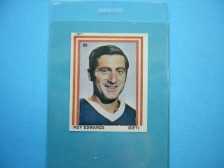 1970/71 Eddie Sargent Nhl Hockey Stamp Sticker Card 82 Roy Edwards 70/71