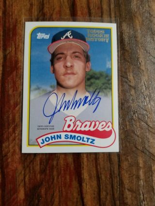 John Smoltz 2018 Topps Archives Rookie History Auto Autograph Braves