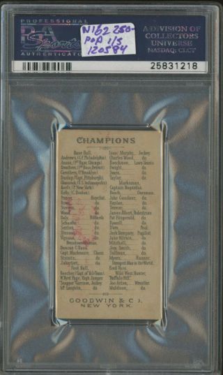 1888 N162 Goodwin Champions ROWE Bicyclist PSA 4.  5 VG - EX,  POP 1 With 5 Better 2