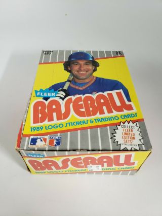 1989 Fleer Baseball Factory Wax Box Griffey Jr.  Rookie Card Vintage Mlb L