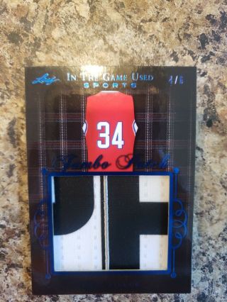 Paul Pierce 2019 Leaf In The Game - Game,  Game Worn Jersey Jumbo Patch 4/6