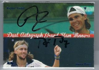 Rafael Nadal Bjorn Borg 2012 Ace Dual Autograph Grand Slam Winners Autograph Sp