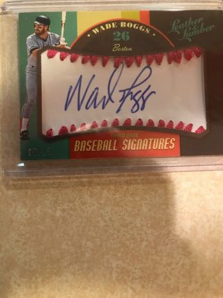 2019 Leather And Lumber Wade Boggs Baseball Signatures /15