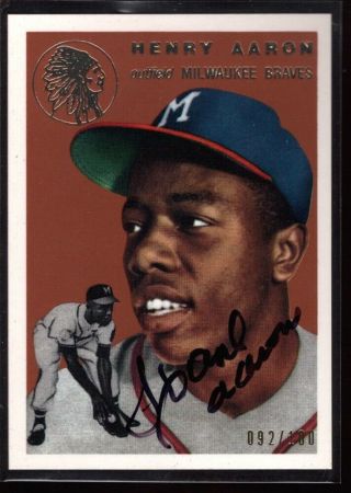 Hank Aaron /100 1954 Rookie Buy Back Auto Rc Sp 2012 Topps Tribute 1994 Archives