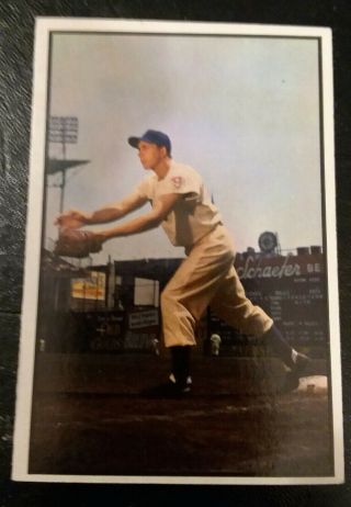 1953 Bowman Color Gil Hodges 92 Brooklyn Dodgers Bv $300