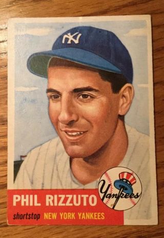 Phil Rizzuto 114 Ny Yankees Shortstop 1953 Topps
