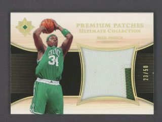 2005 - 06 Upper Deck Ultimate Premium Paul Pierce Jumbo Patch 23/50 Celtics