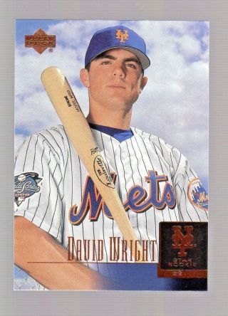 David Wright 2001 Rc Upper Deck Star Rookie Card Ny Mets 52