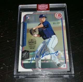 2019 Topps Archives Signatures 2015 Bowman Mike Foltynewicz Auto Rc 53/99 Braves