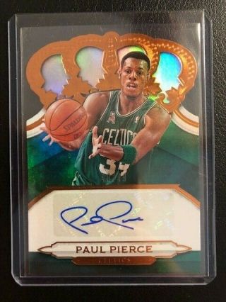 2018 - 19 Panini Crown Royale Paul Pierce Auto 40/49 Boston Celtics