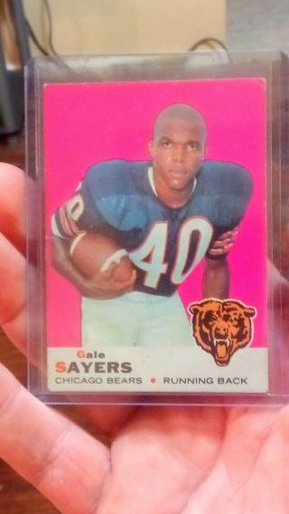 1969 Topps Gale Sayers Chicago Bears 51 Football Card