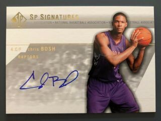 2003 - 04 Sp Authentic Chris Bosh Sp Signatures Rc Rookie Auto Autograph Raptors
