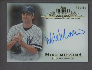 2013 Topps Tribute Mike Mussina Signed Auto 72/99
