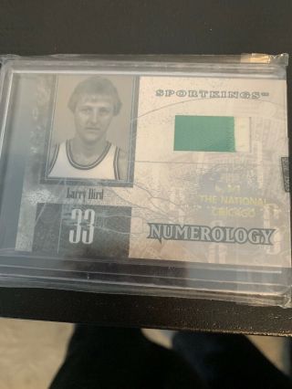 Larry Bird Sportkings Numerology /9 Game Jersey Patch 4