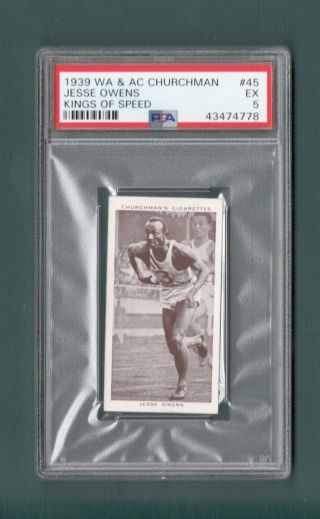 Jesse Owens 1939 Uk Issue Wa & Ac Churchman Kings Of Speed