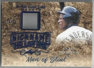 2019 Leaf In The Game Nickname Hall Of Fame Rickey Henderson Jersey 13/30