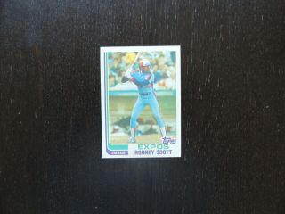 1982 Topps Blackless Rodney Scott Expos Baseball Card Error Test Proof