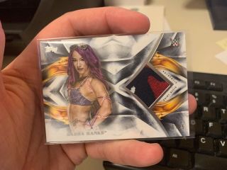 Sasha Banks 2019 Topps Undisputed Autograph Shirt Relic Patch 11/25 3 Color