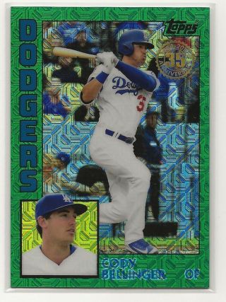 Cody Bellinger 2019 Topps Series 2 1984 Chrome Green Refractor /99 23 Dodgers