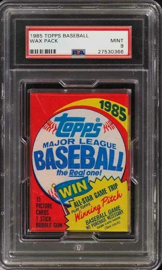 1985 Topps Baseball Wax Pack Psa 9 (pwcc)