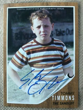 2018 Topps Archives Sandlot Tommy Timmons Fan Favorites Auto Autograph Sla - Tom
