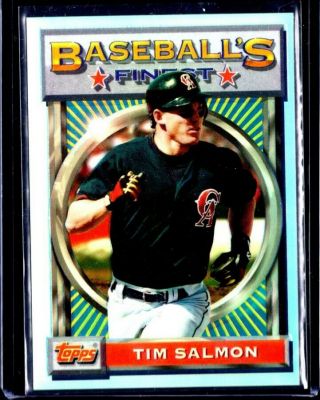 1993 Topps Finest Refractor 163 Tim Salmon California Angels