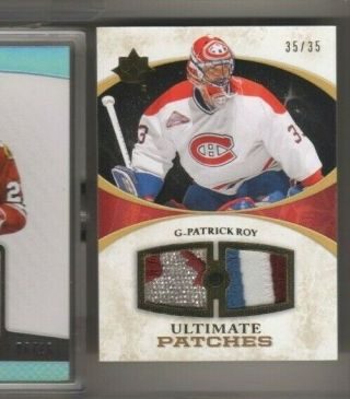 10/11 Ultimate Patrick Roy Ultimate Patches,  Card 35/35