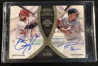 Bryce Harper / Trea Turner 2017 Topps Tier One Dual Auto 23/25 Nationals
