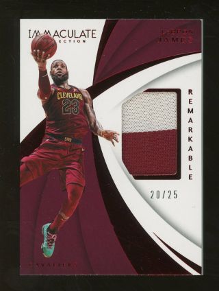 2017 - 18 Immaculate Remarkable Red Lebron James Cavaliers Patch /25