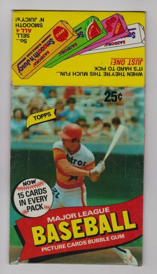 1980 Topps Baseball Empty Display Box With 1 Wrapper