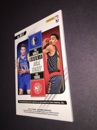 Luca doncic Trae Young Panini Rookie Jerseys Dual Ticket 8