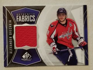 2009 - 10 Sp Game Authentic Fabrics Alexander Ovechkin Jersey Card Af - Ov