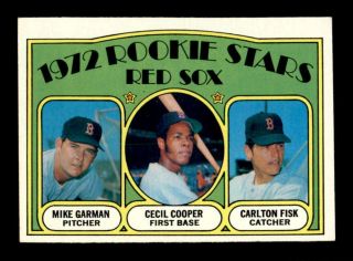 1972 Topps 79 Garman/cooper/fisk Red Sox Rookies Exmt,  X1567522