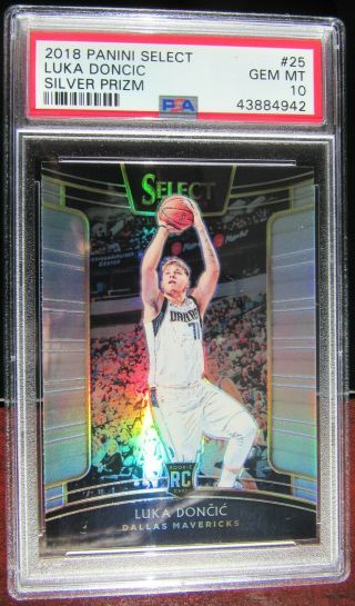 2018 Perfect Psa 10 Luka Doncic Prizm Silver Select Rc Rookie Card Refractor Roy