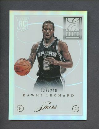 2012 - 13 Elite Series Kawhi Leonard San Antonio Spurs Rc Rookie 39/249