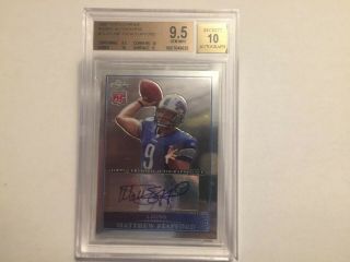 2009 Topps Chrome Lions Matthew Stafford Rc Auto Bgs 9.  5 (two 10 Subs)