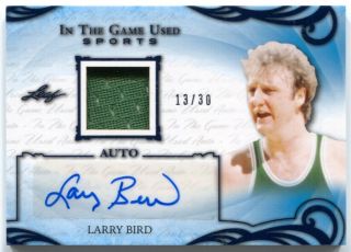 2019 Leaf In The Game Larry Bird Autograph Jersey Auto /30