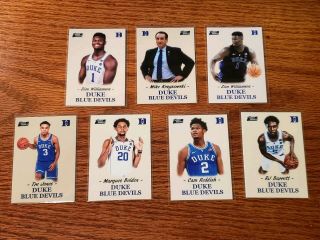 2019 Set Of (7) Duke Blue Devils Custom Basketball Cards Zion Williamson,  More