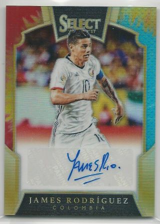 2016 - 17 Panini Select James Rodriguez Tie Dye Auto Autograph 9/15 Colombia
