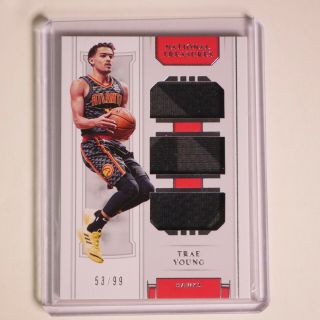 18/19 National Treasures Basketball Trae Young Triple Jersey Relic 53/99 $$$