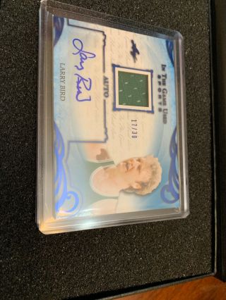 2019 Leaf In The Game Larry Bird Auto Game Jersey Celtics 17/30