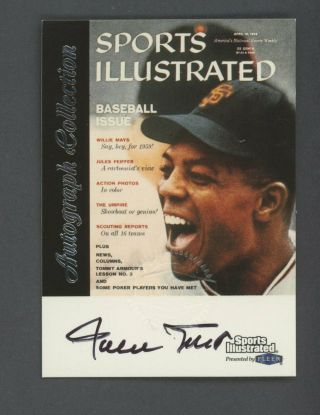 1999 Fleer Sports Illustrated Willie Mays Auto Giants Hof W/ Factory Stamp