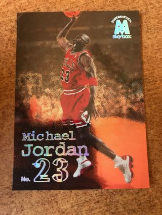 1998 Skybox Molten Metal 141 Michael Jordan Supernatural Bulls