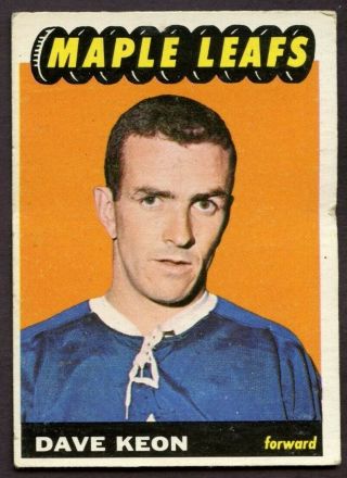 1965 - 66 Topps 17 Dave Keon Toronto Maple Leafs